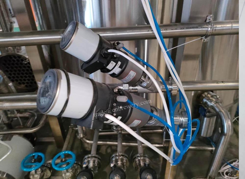 <b>Brewing water blending station on beer brewery equipment</b>